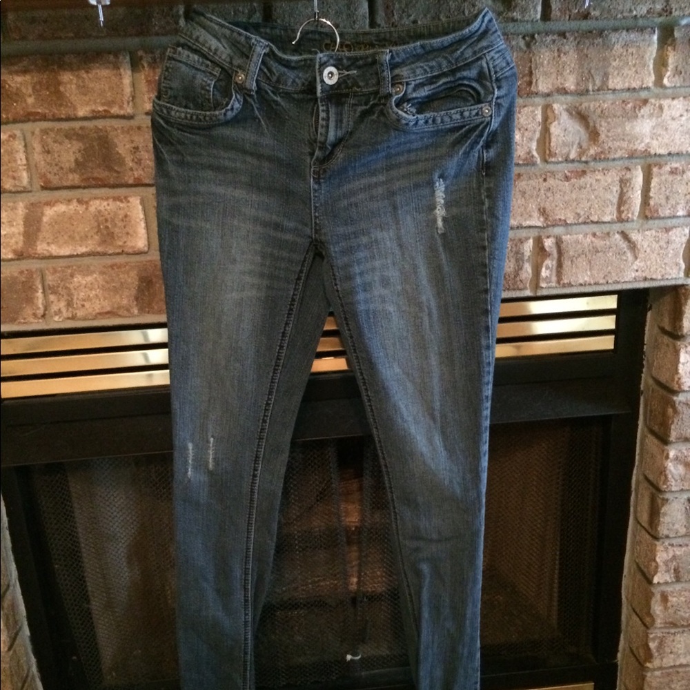 Cato distressed skinny jeans